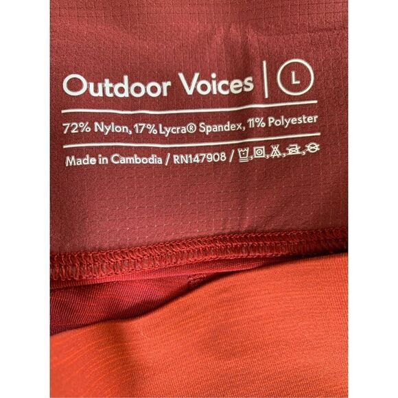 Outdoor Voices TechSweat 7/8 Zoom Leggings Orange Multi‎ Size L - Picture 6 of 12